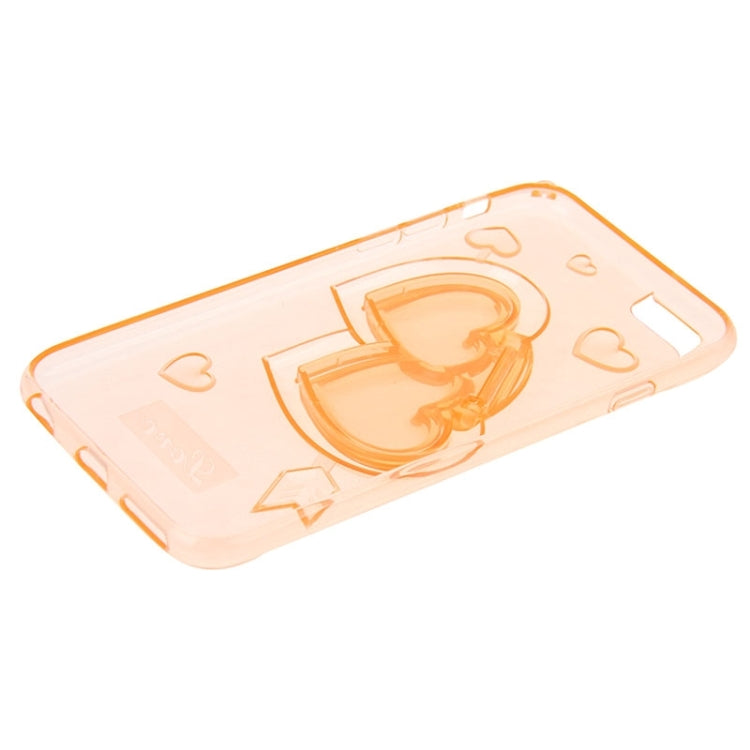 3D Love Heart Pattern TPU Protective Case with Holder & Lanyard for iPhone 6 & 6S
