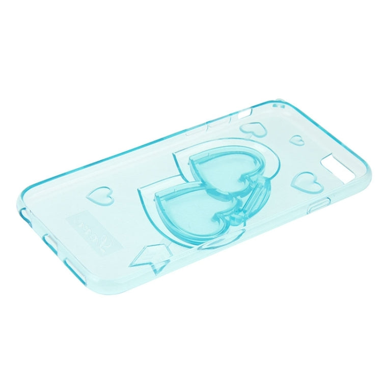 3D Love Heart Pattern TPU Protective Case with Holder & Lanyard for iPhone 6 & 6S