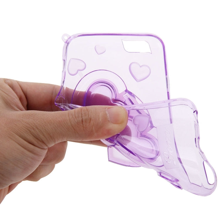 3D Love Heart Pattern TPU Protective Case with Holder & Lanyard for iPhone 6 & 6S
