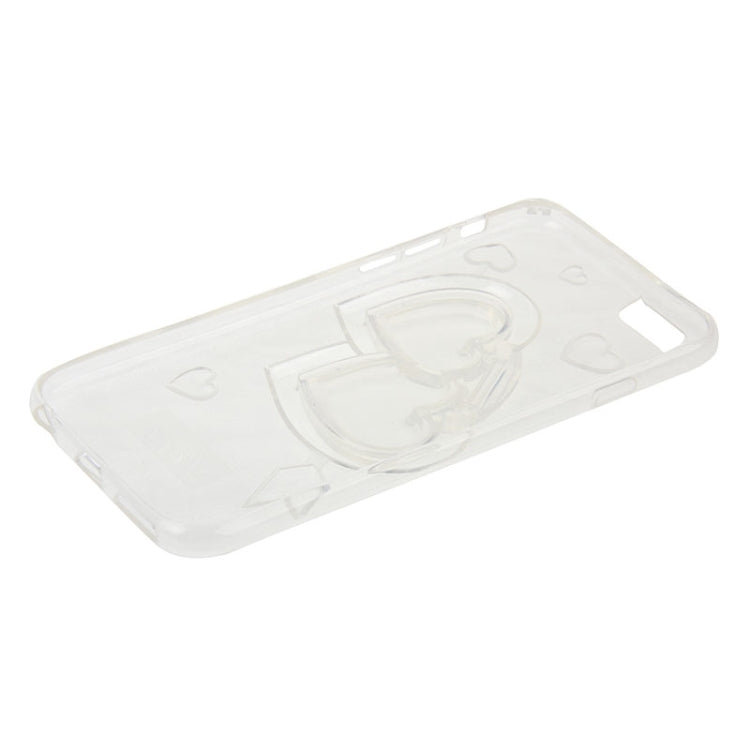 3D Love Heart Pattern TPU Protective Case with Holder & Lanyard for iPhone 6 & 6S
