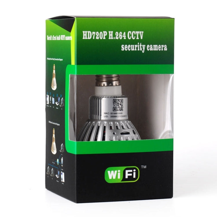 E27 Bulb Wifi Camera / 720P P2P WiFi IP Camera with Motion Detection Mode & Night Vision Lamp, Support iOS & Android System Remote Control