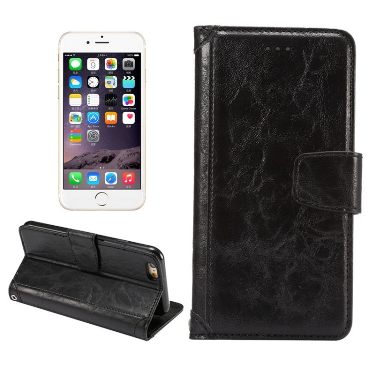 Wax Crazy Horse Texture Horizontal Flip Leather Case with Holder & Card Slots & Wallet & Photo Frame for iPhone 6