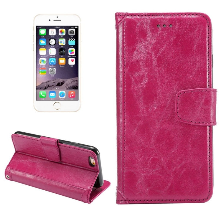 Wax Crazy Horse Texture Horizontal Flip Leather Case with Holder & Card Slots & Wallet & Photo Frame for iPhone 6