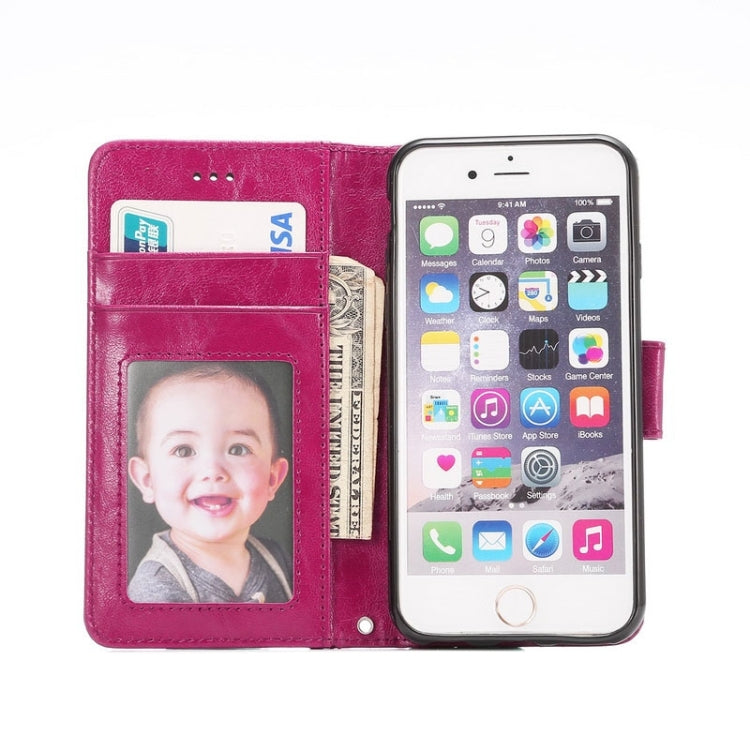 Wax Crazy Horse Texture Horizontal Flip Leather Case with Holder & Card Slots & Wallet & Photo Frame for iPhone 6