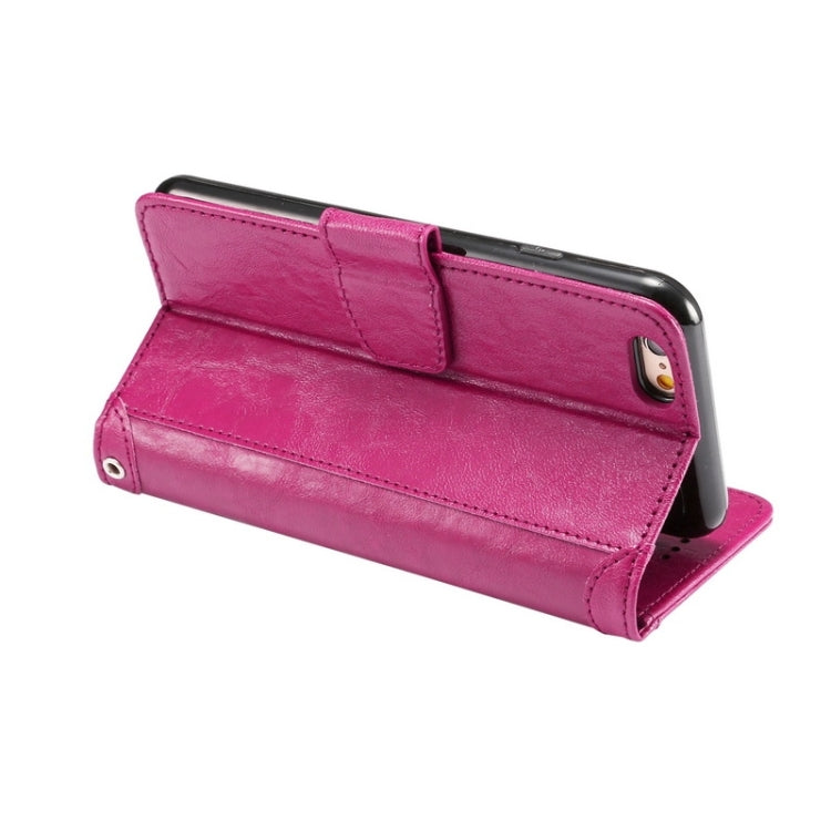 Wax Crazy Horse Texture Horizontal Flip Leather Case with Holder & Card Slots & Wallet & Photo Frame for iPhone 6