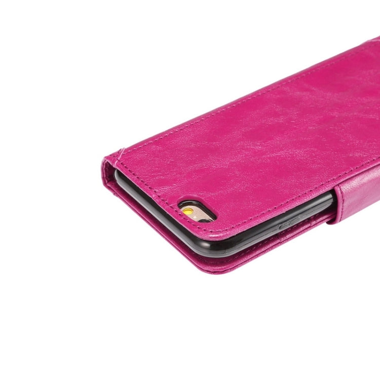 Wax Crazy Horse Texture Horizontal Flip Leather Case with Holder & Card Slots & Wallet & Photo Frame for iPhone 6