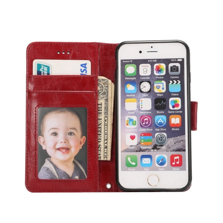 Wax Crazy Horse Texture Horizontal Flip Leather Case with Holder & Card Slots & Wallet & Photo Frame for iPhone 6
