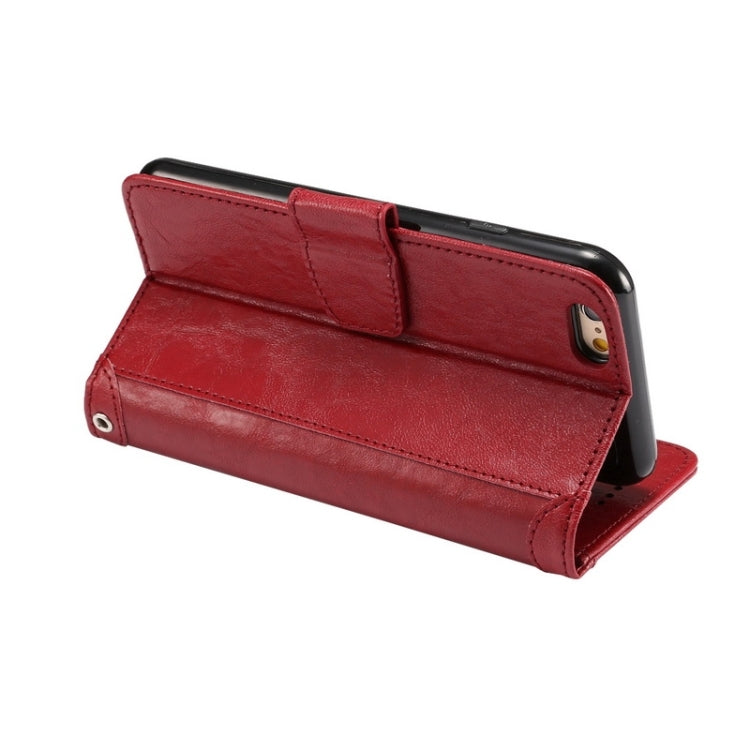 Wax Crazy Horse Texture Horizontal Flip Leather Case with Holder & Card Slots & Wallet & Photo Frame for iPhone 6