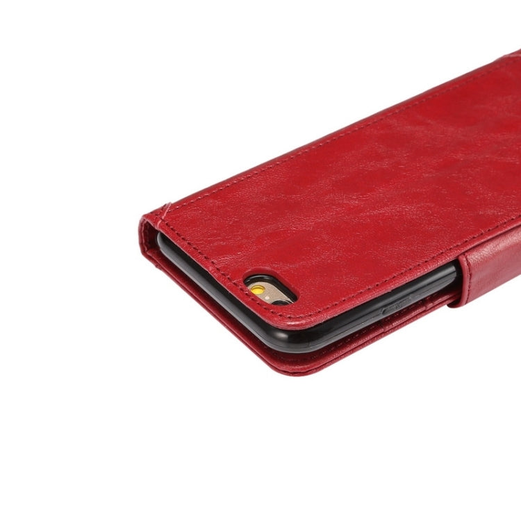 Wax Crazy Horse Texture Horizontal Flip Leather Case with Holder & Card Slots & Wallet & Photo Frame for iPhone 6