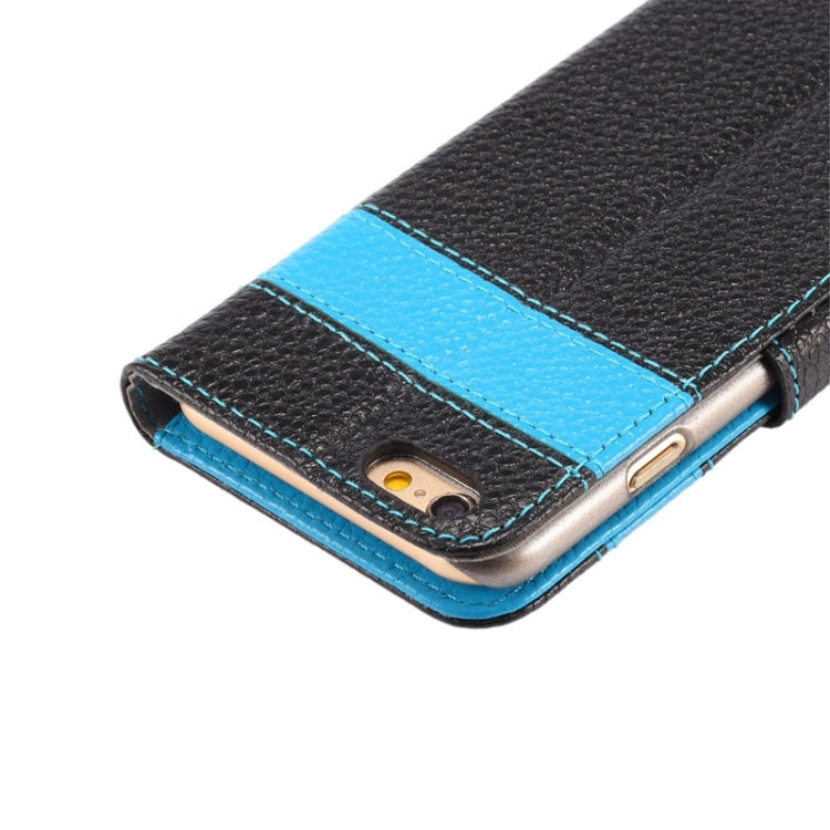 Litchi Texture Horizontal Flip Color Matching Style Leather Case with Holder & Card Slots & Wallet & Lanyard for iPhone 6