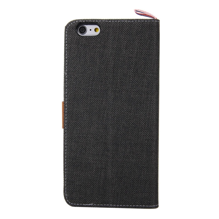 Denim Texture Horizontal Flip Leather Case with Card Slots & Holder & Lanyard for iPhone 6 & 6S