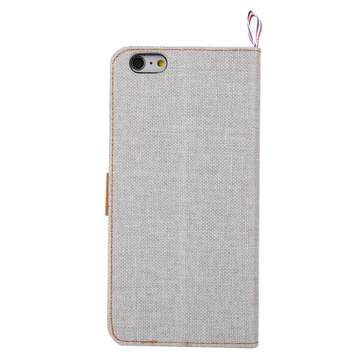 Denim Texture Horizontal Flip Leather Case with Card Slots & Holder & Lanyard for iPhone 6 & 6S