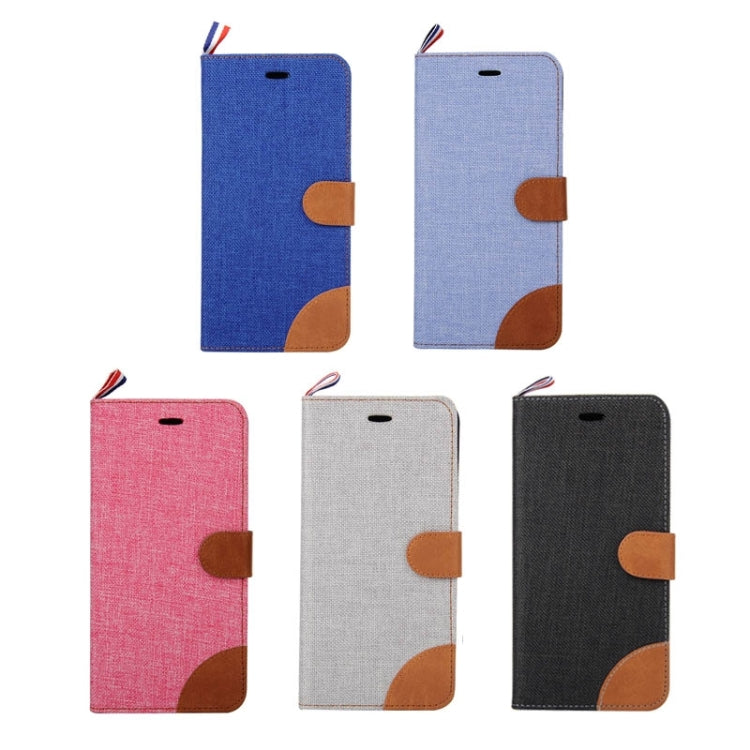 Denim Texture Horizontal Flip Leather Case with Card Slots & Holder & Lanyard for iPhone 6 & 6S