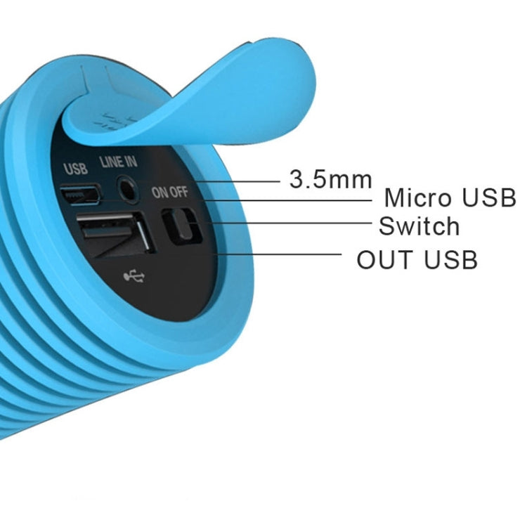 UHAPPY UT5 Portable Waterproof Bluetooth Speaker, with 4000mAh Power Bank, Support Hands-free, 3.5mm Audio Jack