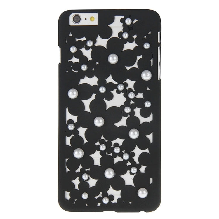 Hollow Style Daisy Pearl Encrusted Plastic Protective Case for iPhone 6