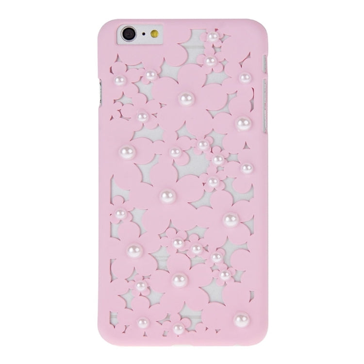 Hollow Style Daisy Pearl Encrusted Plastic Protective Case for iPhone 6