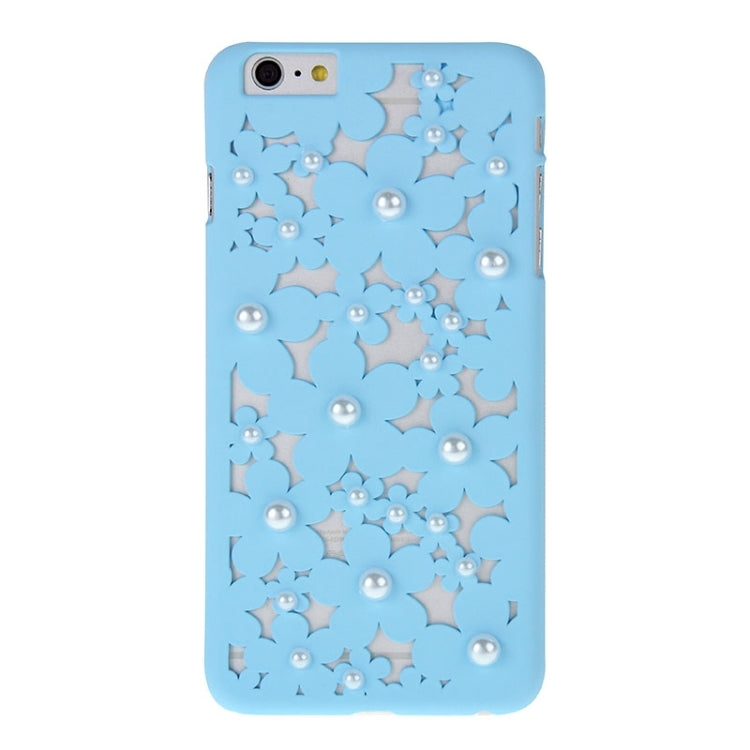 Hollow Style Daisy Pearl Encrusted Plastic Protective Case for iPhone 6