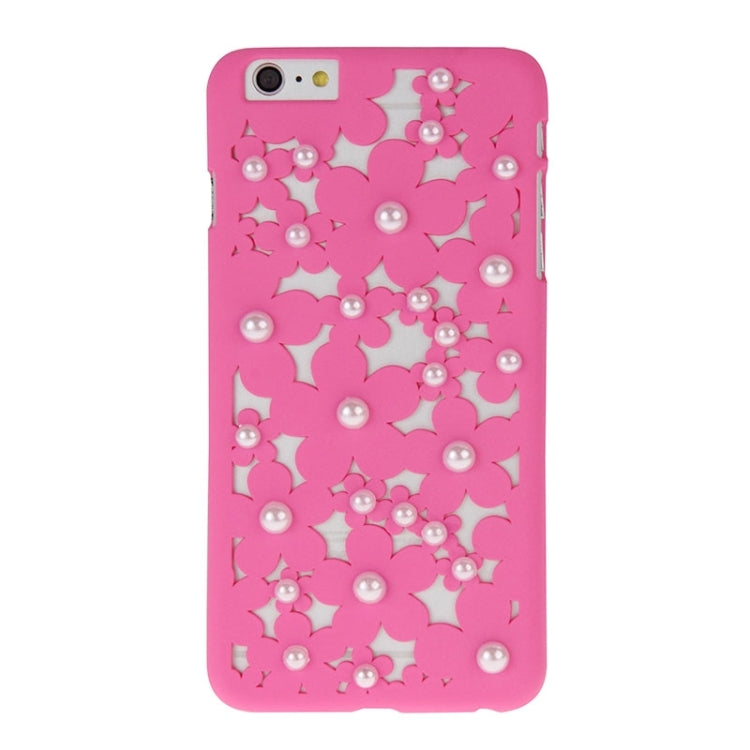 Hollow Style Daisy Pearl Encrusted Plastic Protective Case for iPhone 6