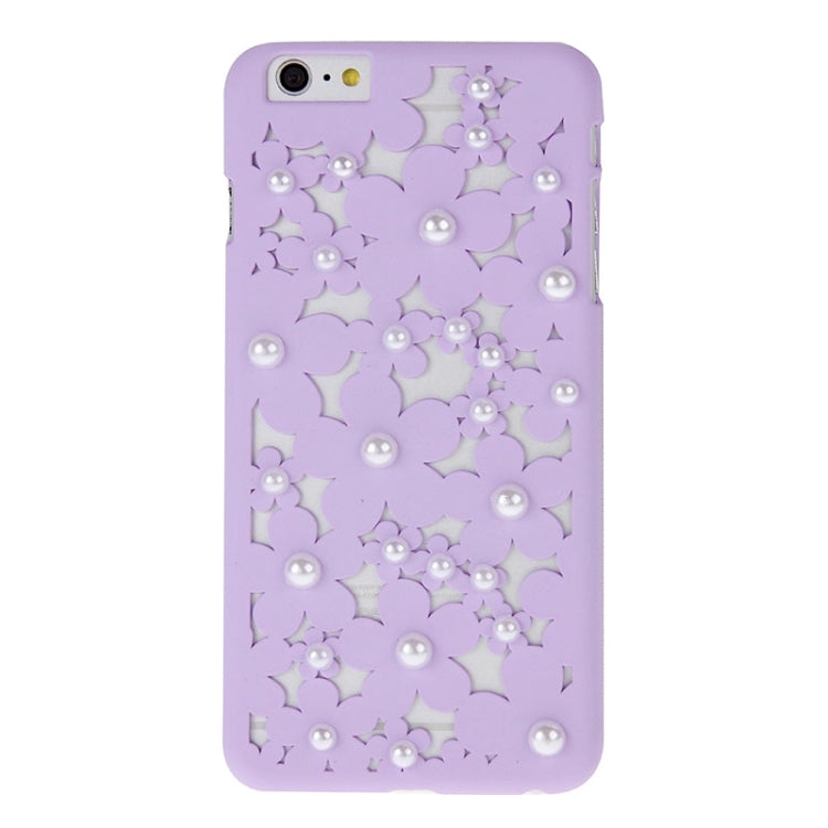 Hollow Style Daisy Pearl Encrusted Plastic Protective Case for iPhone 6