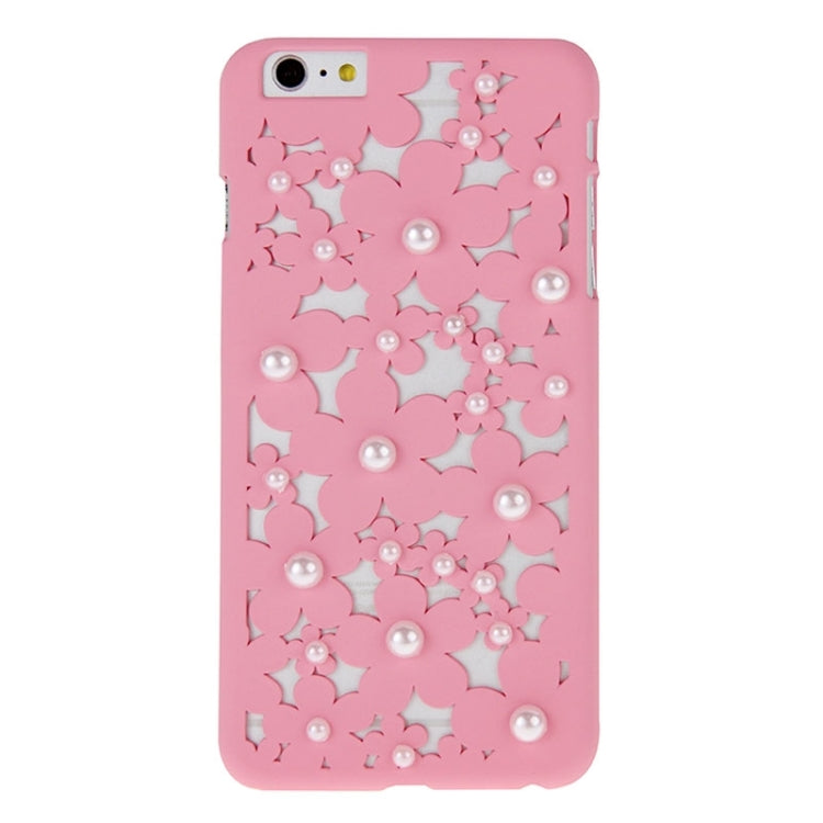Hollow Style Daisy Pearl Encrusted Plastic Protective Case for iPhone 6