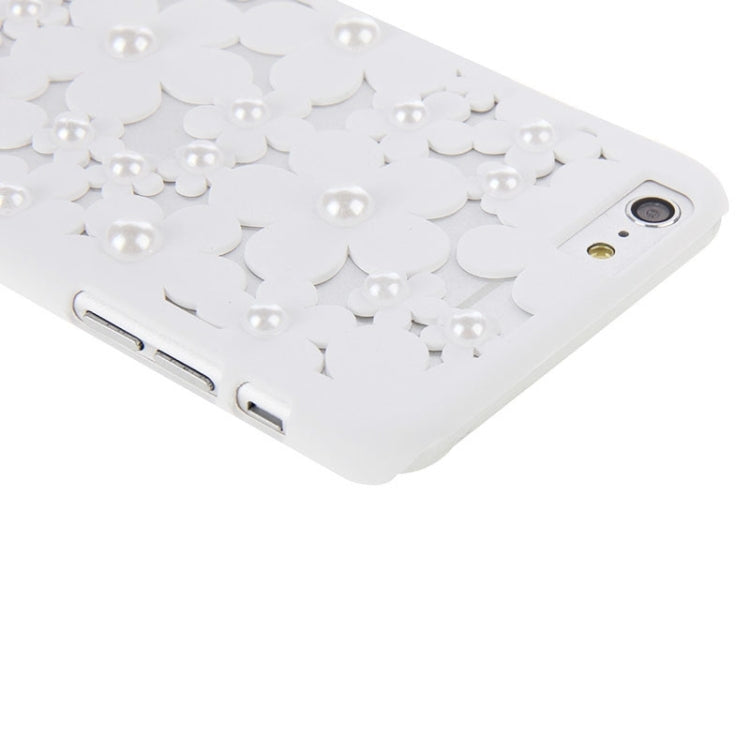 Hollow Style Daisy Pearl Encrusted Plastic Protective Case for iPhone 6