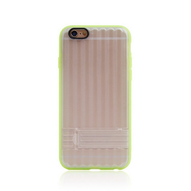 Vertical Stripe Style Transparent Back Cover Protective Case with Holder for iPhone 6