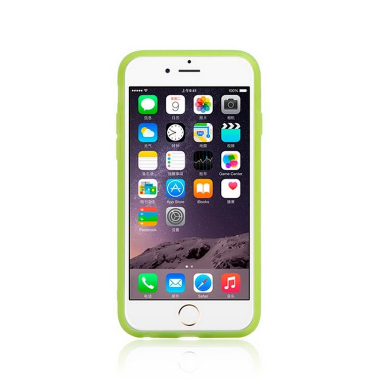 Vertical Stripe Style Transparent Back Cover Protective Case with Holder for iPhone 6