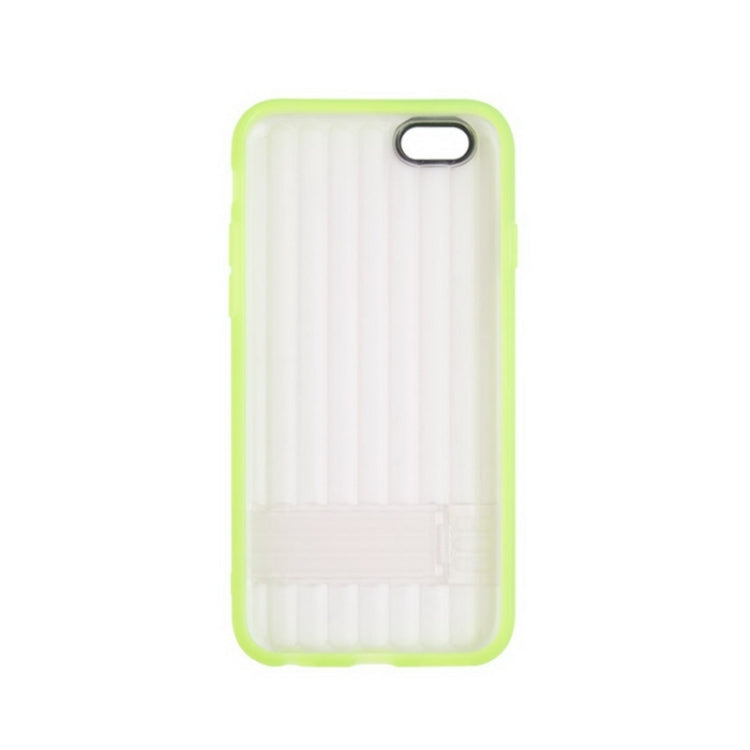 Vertical Stripe Style Transparent Back Cover Protective Case with Holder for iPhone 6