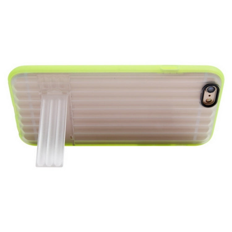 Vertical Stripe Style Transparent Back Cover Protective Case with Holder for iPhone 6