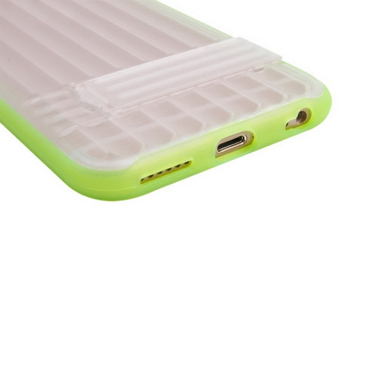 Vertical Stripe Style Transparent Back Cover Protective Case with Holder for iPhone 6