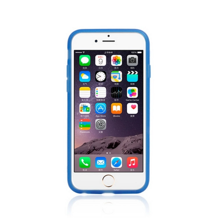 Vertical Stripe Style Transparent Back Cover Protective Case with Holder for iPhone 6