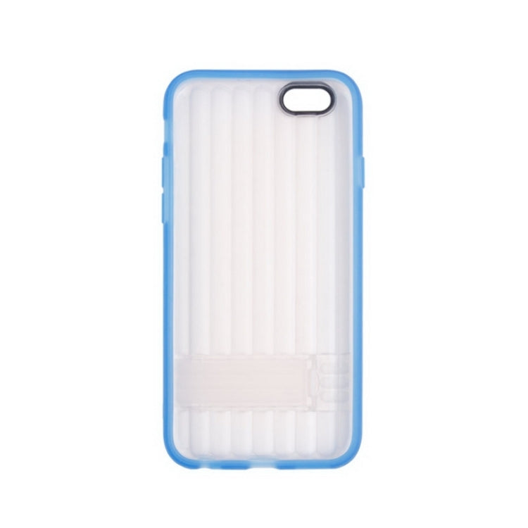 Vertical Stripe Style Transparent Back Cover Protective Case with Holder for iPhone 6