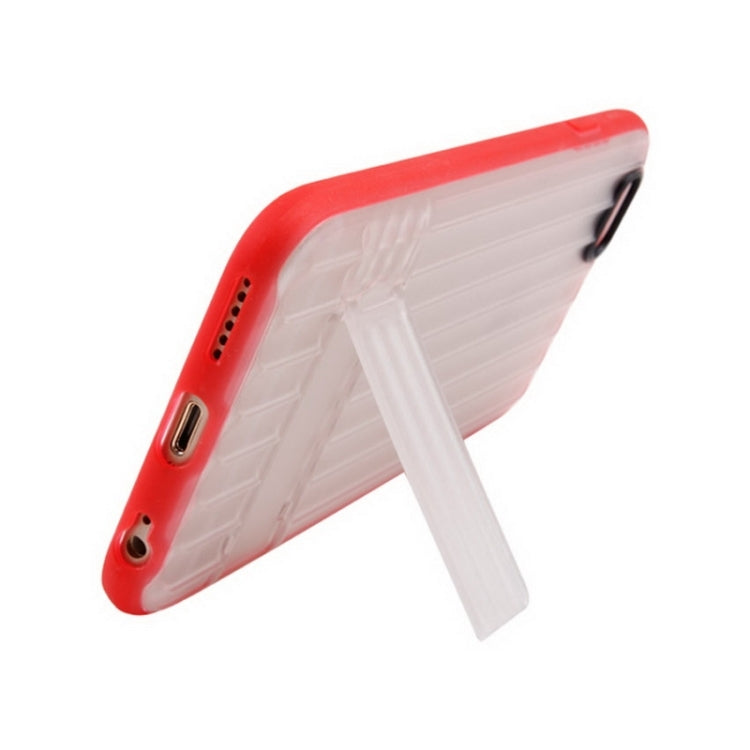 Vertical Stripe Style Transparent Back Cover Protective Case with Holder for iPhone 6