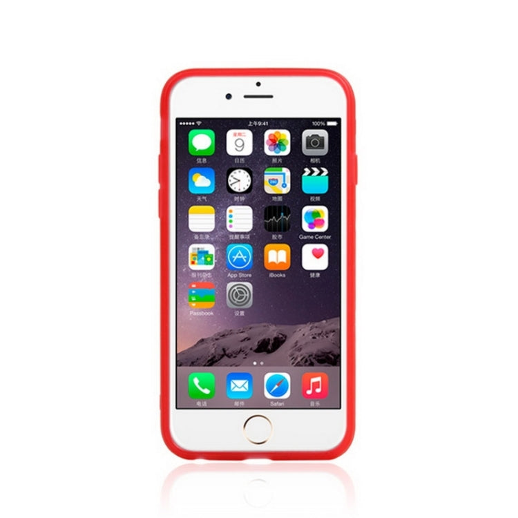 Vertical Stripe Style Transparent Back Cover Protective Case with Holder for iPhone 6