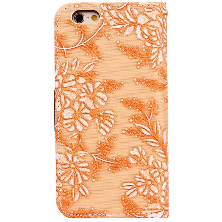 Grape Texture Horizontal Flip Leather Case with Card Slots & Holder for iPhone 6