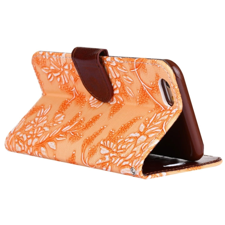 Grape Texture Horizontal Flip Leather Case with Card Slots & Holder for iPhone 6