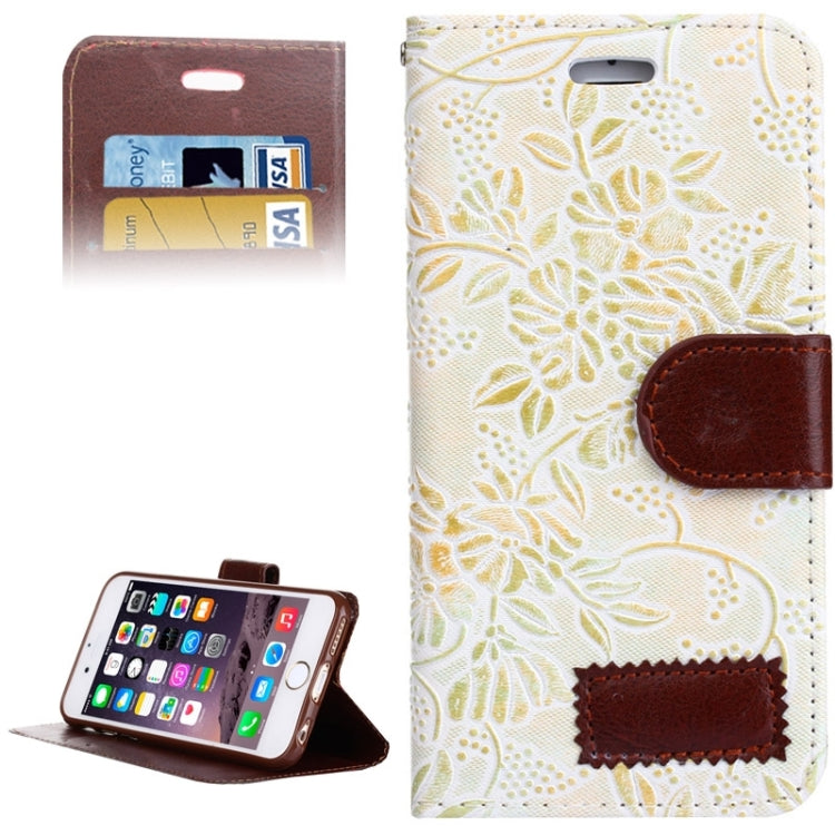 Grape Texture Horizontal Flip Leather Case with Card Slots & Holder for iPhone 6