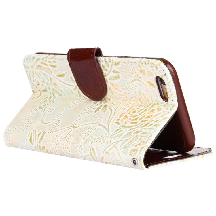 Grape Texture Horizontal Flip Leather Case with Card Slots & Holder for iPhone 6