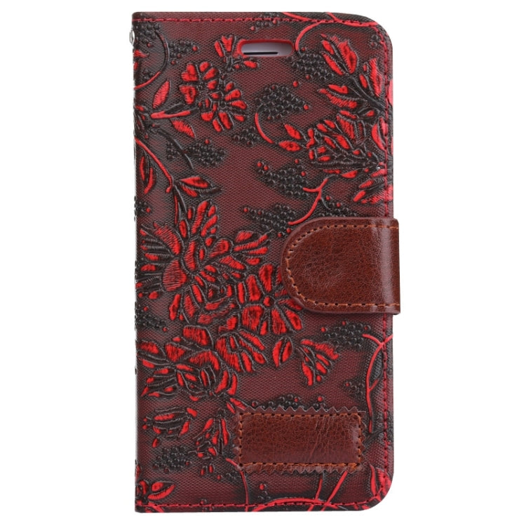 Grape Texture Horizontal Flip Leather Case with Card Slots & Holder for iPhone 6