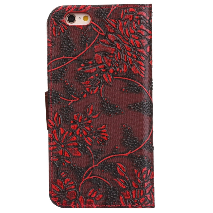 Grape Texture Horizontal Flip Leather Case with Card Slots & Holder for iPhone 6