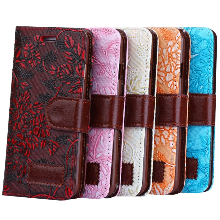 Grape Texture Horizontal Flip Leather Case with Card Slots & Holder for iPhone 6