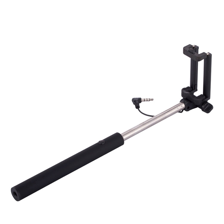Wire Controlled Metal Selfie Stick Monopod Folding Extendable Plam Handheld Holder for iOS & Android Phone, Folded Length: 16.6cm, Max Extension Length: 63.7cm