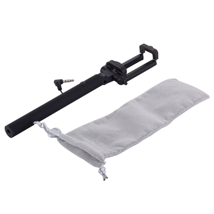 Wire Controlled Metal Selfie Stick Monopod Folding Extendable Plam Handheld Holder for iOS & Android Phone, Folded Length: 16.6cm, Max Extension Length: 63.7cm