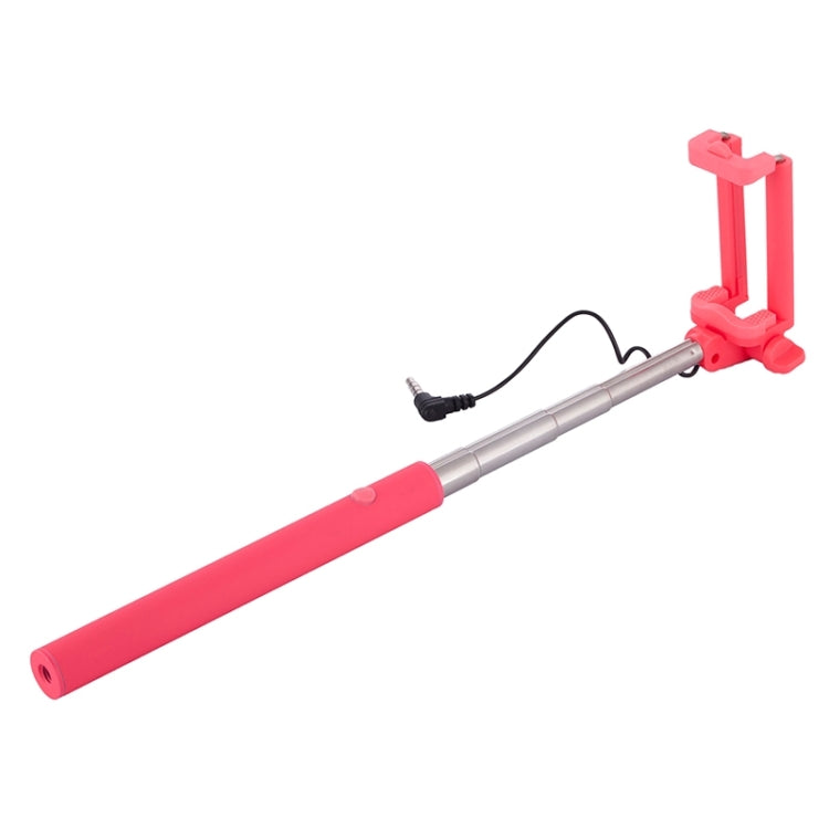 Wire Controlled Metal Selfie Stick Monopod Folding Extendable Plam Handheld Holder for iOS & Android Phone, Folded Length: 16.6cm, Max Extension Length: 63.7cm