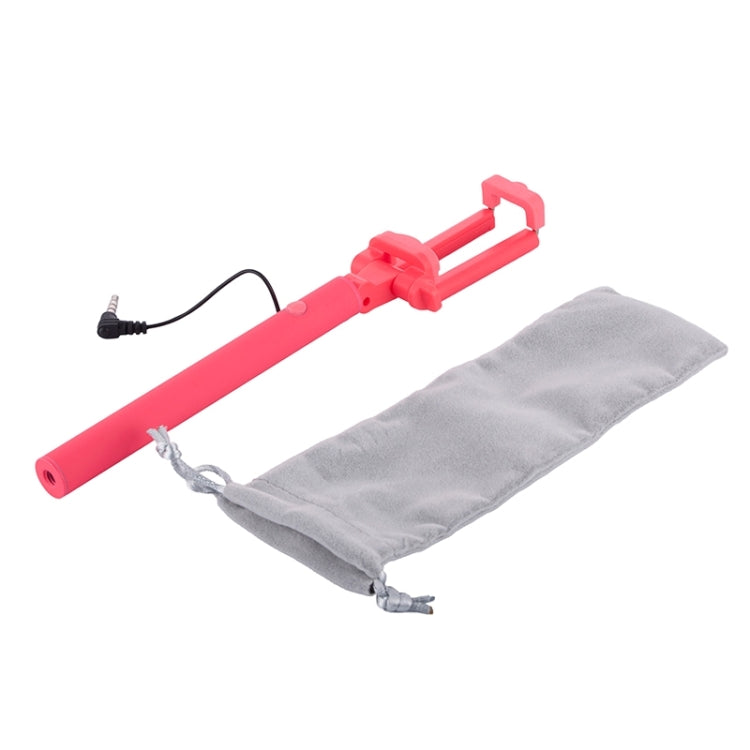 Wire Controlled Metal Selfie Stick Monopod Folding Extendable Plam Handheld Holder for iOS & Android Phone, Folded Length: 16.6cm, Max Extension Length: 63.7cm