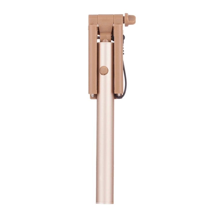 Wire Controlled Metal Selfie Stick Monopod Folding Extendable Plam Handheld Holder for iOS & Android Phone, Folded Length: 16.6cm, Max Extension Length: 63.7cm