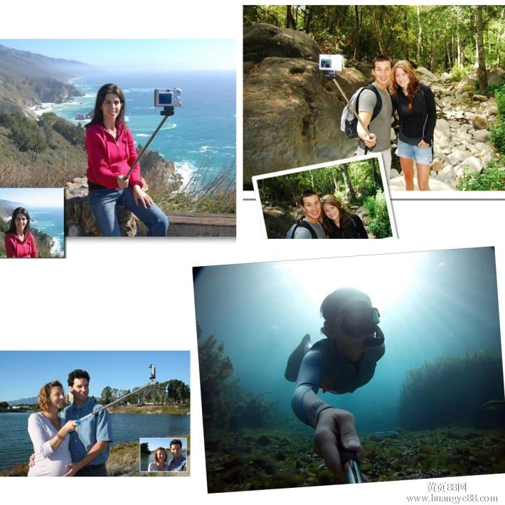 Mini Wire Controlled Selfie Stick Monopod Folding Extendable Pocket Handheld Holder for iOS & Android Phone, Folded Length: 13.5cm, Max Extension Length: 48.0cm