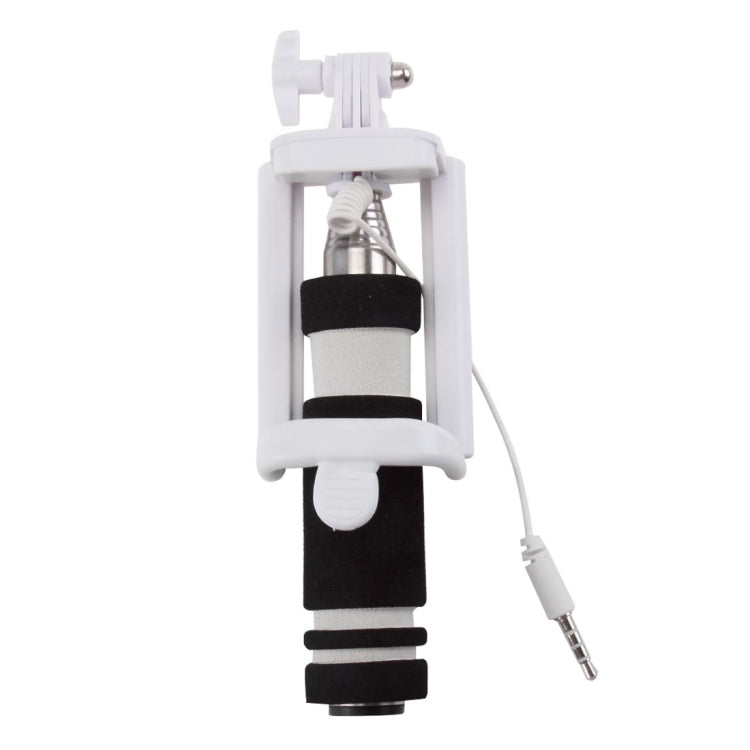 Mini Wire Controlled Selfie Stick Monopod Folding Extendable Pocket Handheld Holder for iOS & Android Phone, Folded Length: 13.5cm, Max Extension Length: 48.0cm