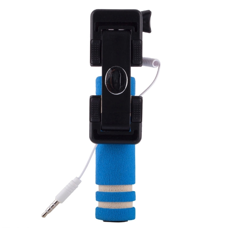 Mini Wire Controlled Selfie Stick Monopod Folding Extendable Pocket Handheld Holder for iOS & Android Phone, Folded Length: 13.5cm, Max Extension Length: 48.0cm