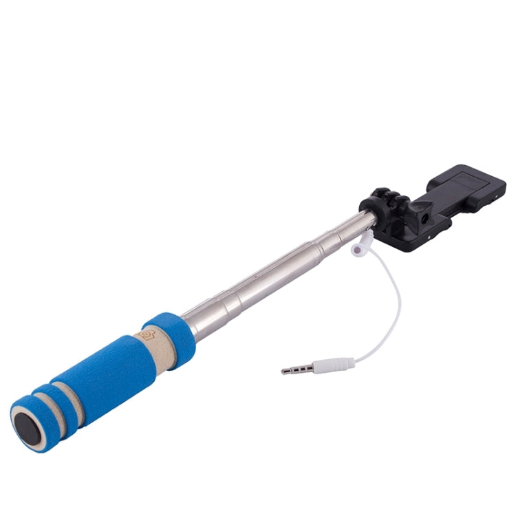 Mini Wire Controlled Selfie Stick Monopod Folding Extendable Pocket Handheld Holder for iOS & Android Phone, Folded Length: 13.5cm, Max Extension Length: 48.0cm